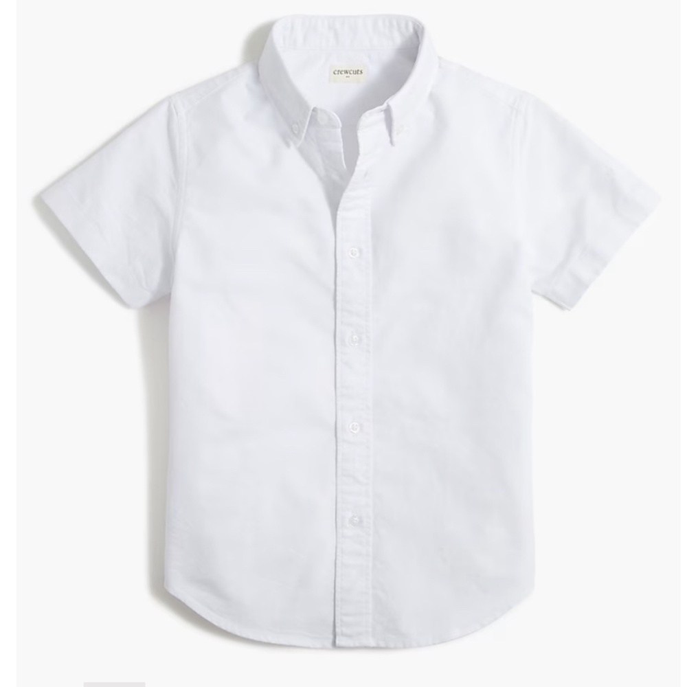 NWT J Crew Factory Crewcuts Boys Short Sleeve Oxford Shirt SZ 8